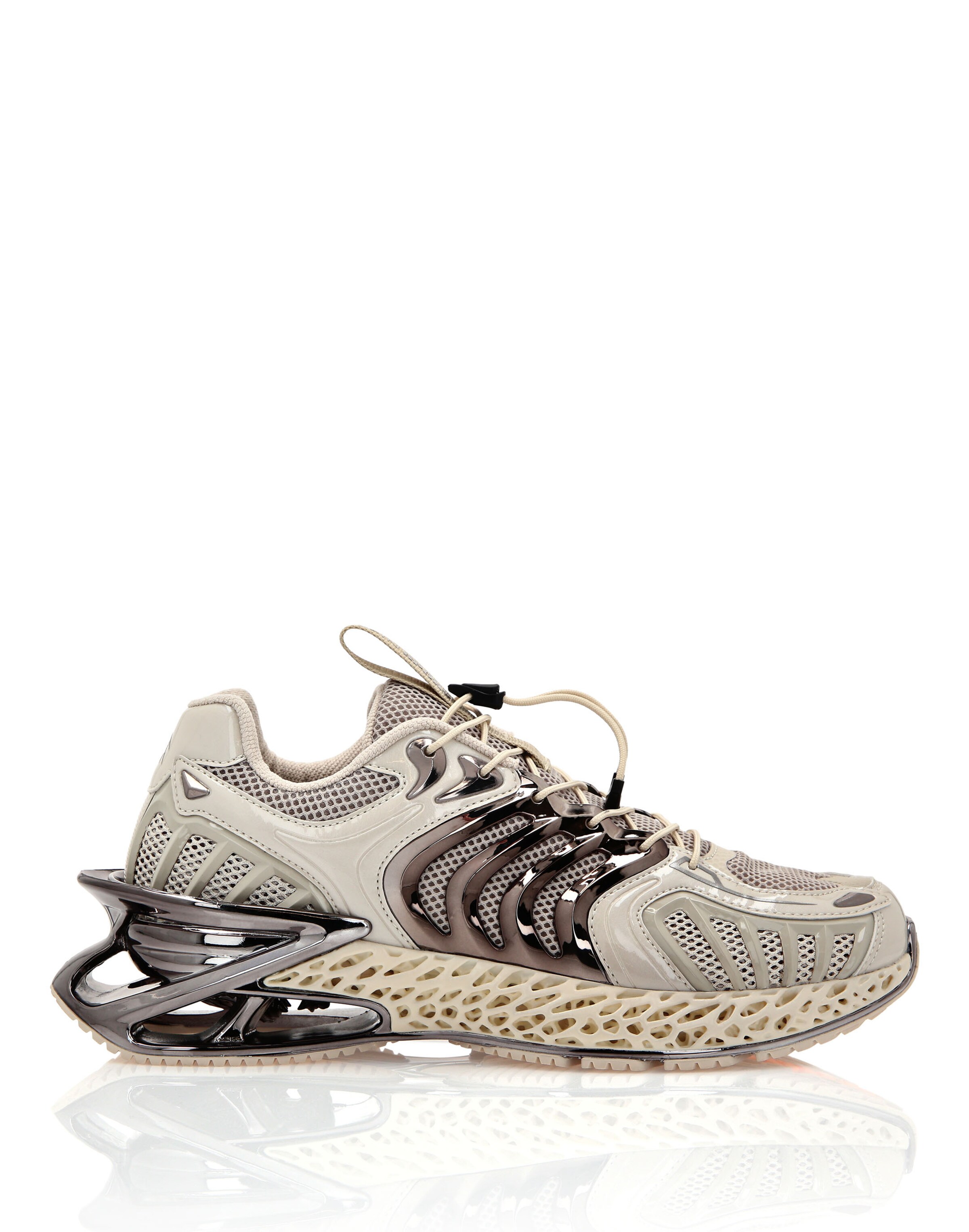 Plein Sport Platform trainers 'Thunder Stroke Gen.X.02' in Beige