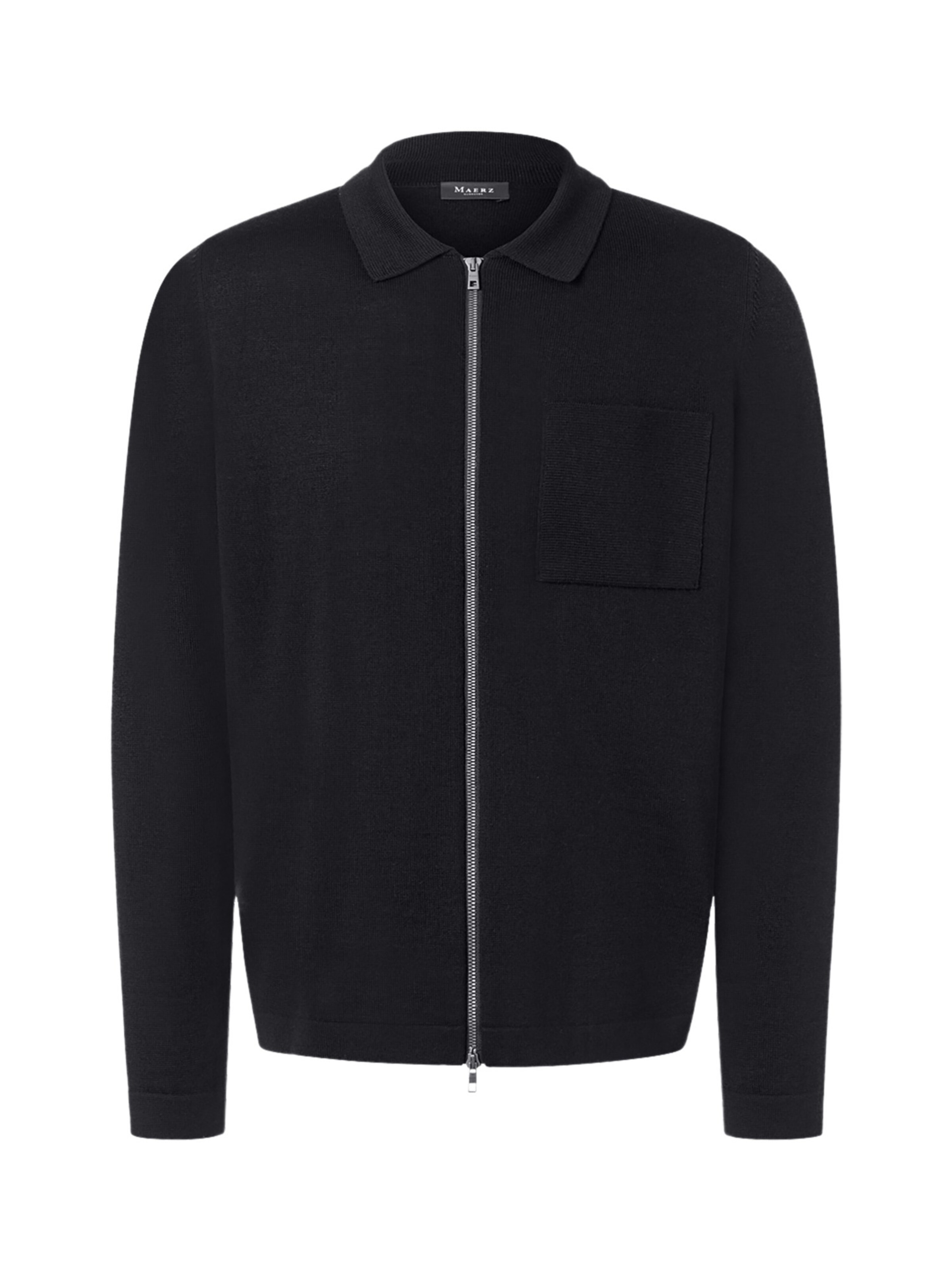 MAERZ Muenchen Knit cardigan in Black: front