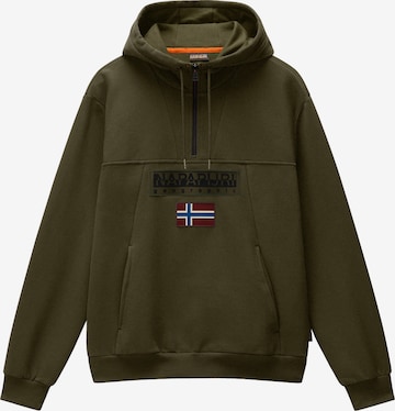 NAPAPIJRI Sweatshirt 'BURGEE 2.0' in Grün: Vorderseite