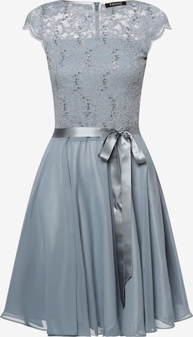 Robe de cocktail SWING en bleu : devant