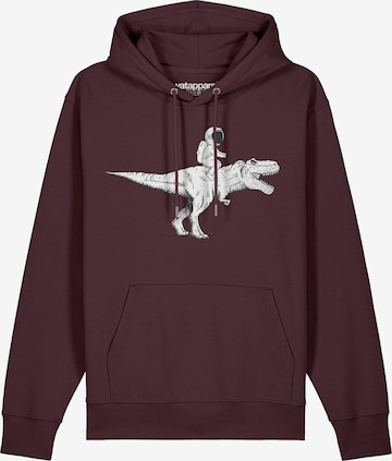 Sweat-shirt ' Astronaut on T-Rex ' Watapparel en rouge : devant