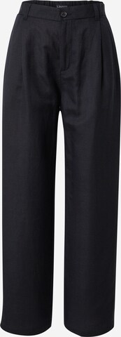 Lindex Loose fit Pleat-Front Pants 'Ragna' in Black: front