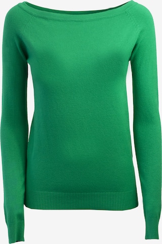 Pullover di Influencer in verde: frontale