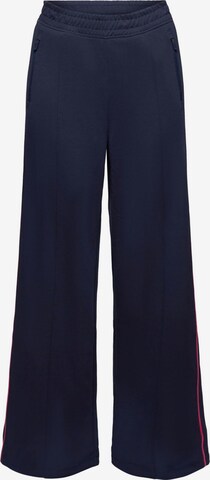 ESPRIT Wide leg Workout Pants in Blue: front