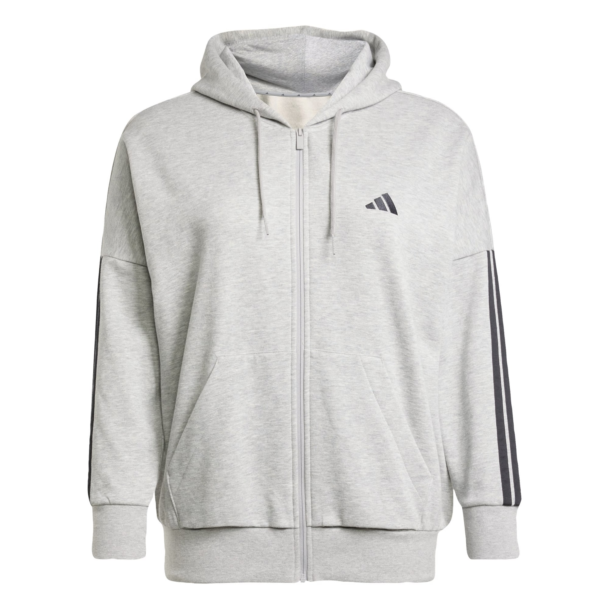 ADIDAS SPORTSWEAR Sportsweatjacke 'Essentials' in stone / schwarz, Produktansicht