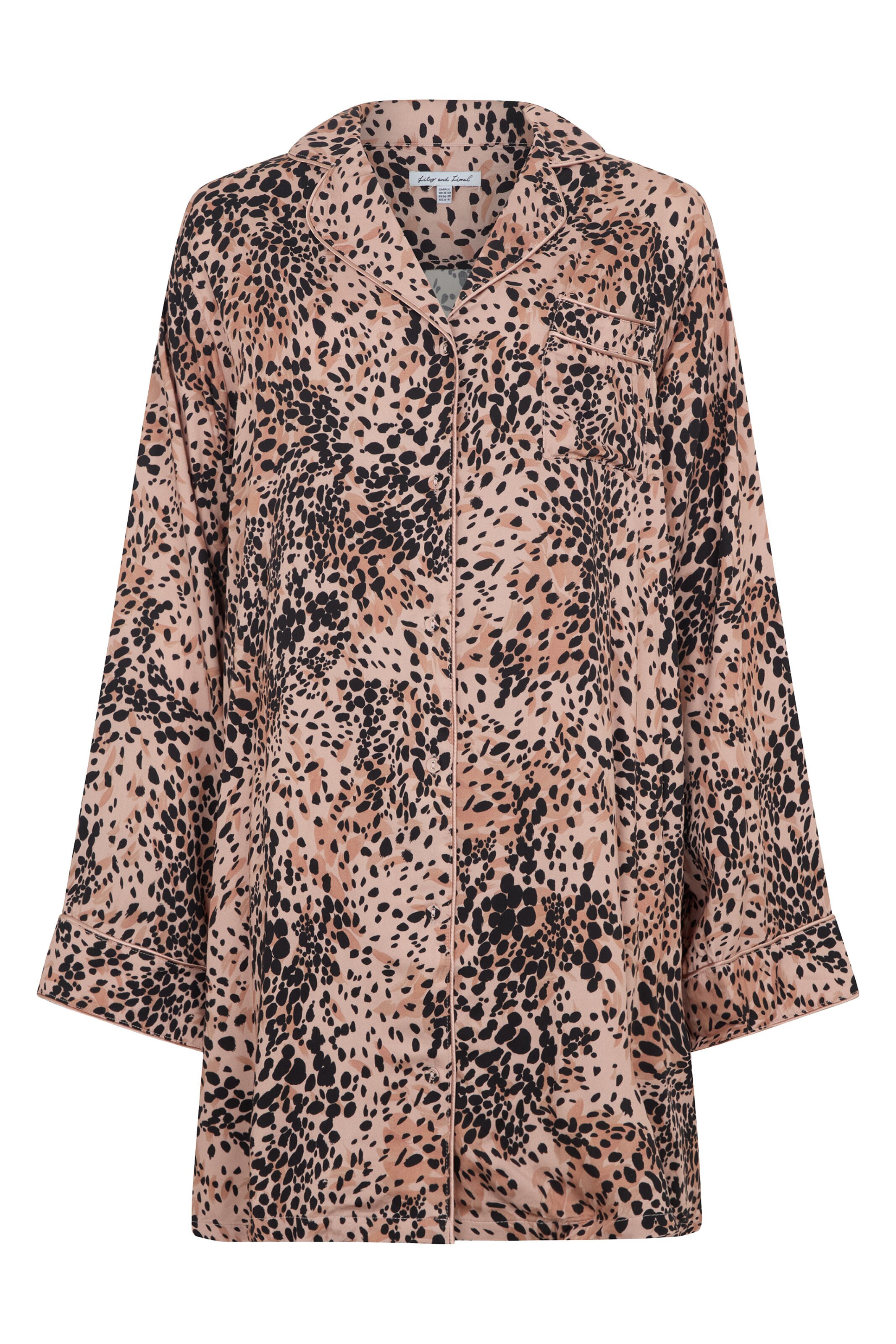 lily and lionel Nachthemd 'Simone' in mokka / schwarz, Produktansicht