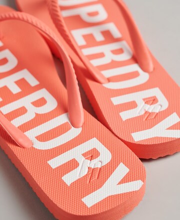 Superdry T-Bar Sandals in Orange