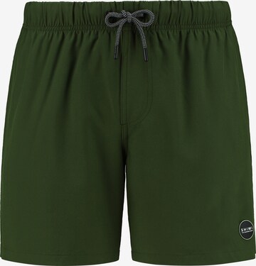 Shiwi Kratke kopalne hlače 'easy mike solid 4-way stretch' | zelena barva: sprednja stran