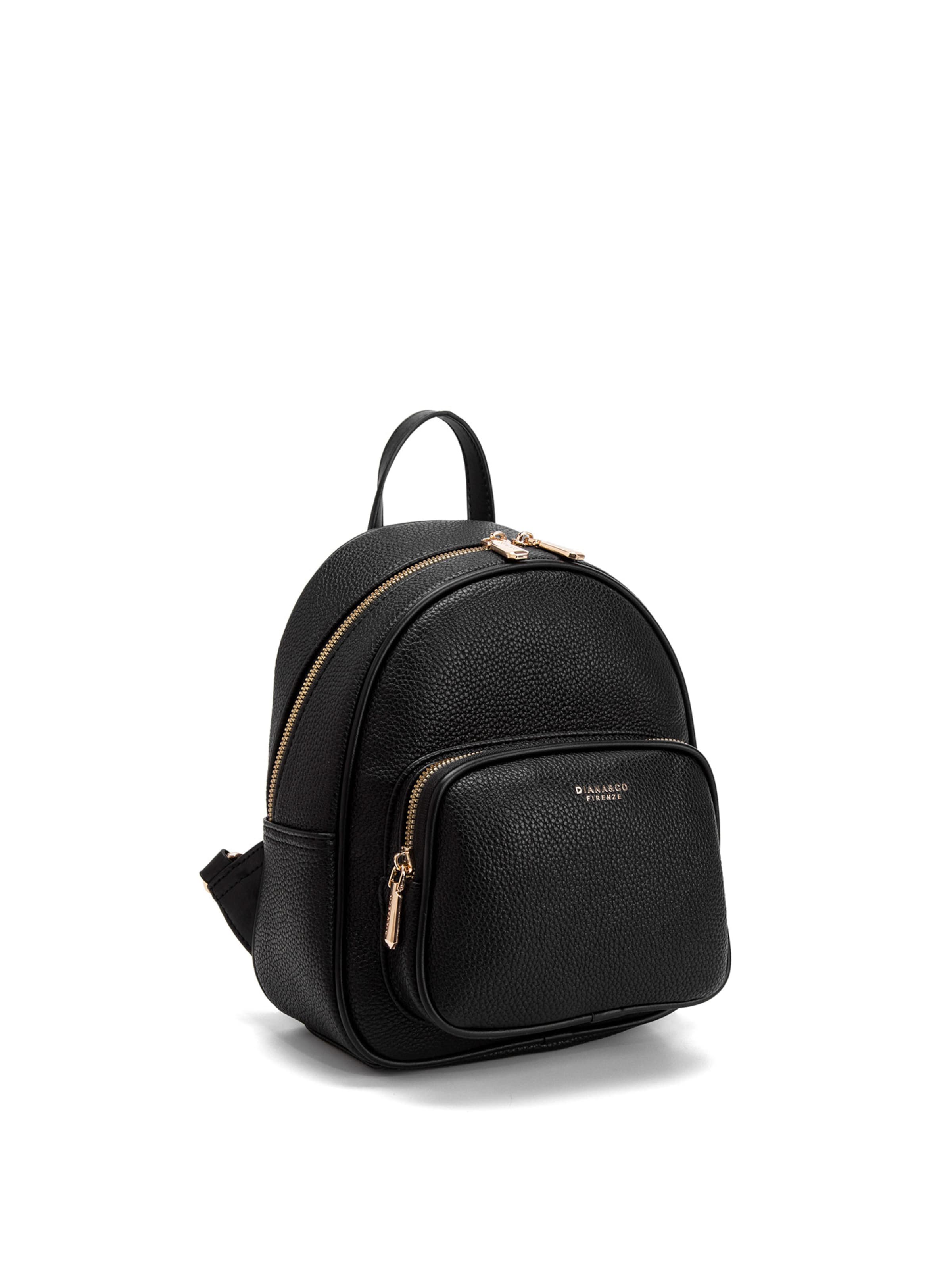 Zaino 'Zaino Donna Vegan Leather con Zip e Tasche Organizzate - Diana & Co' di Diana&Co. in nero