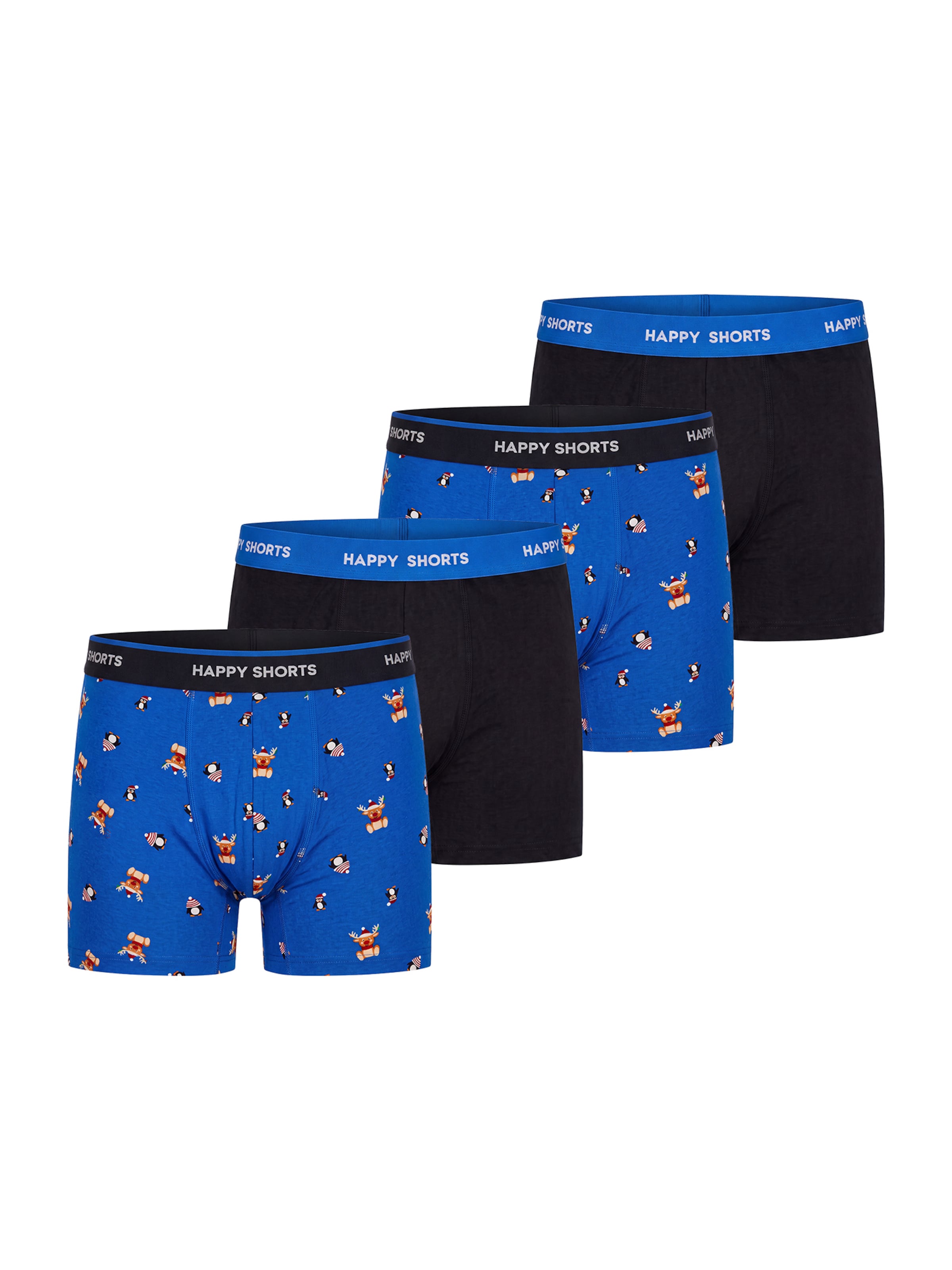 Boxers ' Jersey X-Mas ' Happy Shorts en bleu : devant