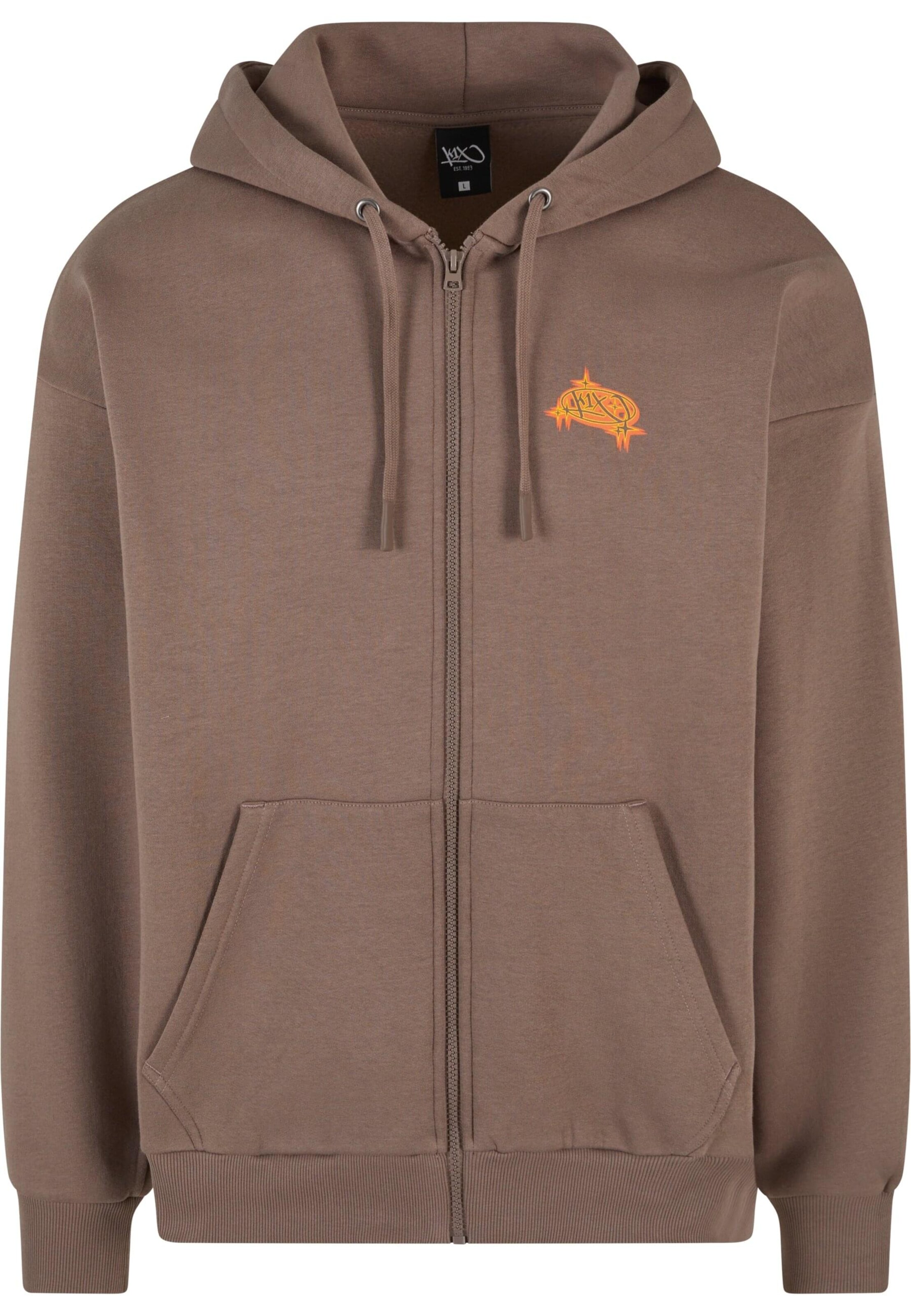 K1X Mikina – hnědá: přední strana