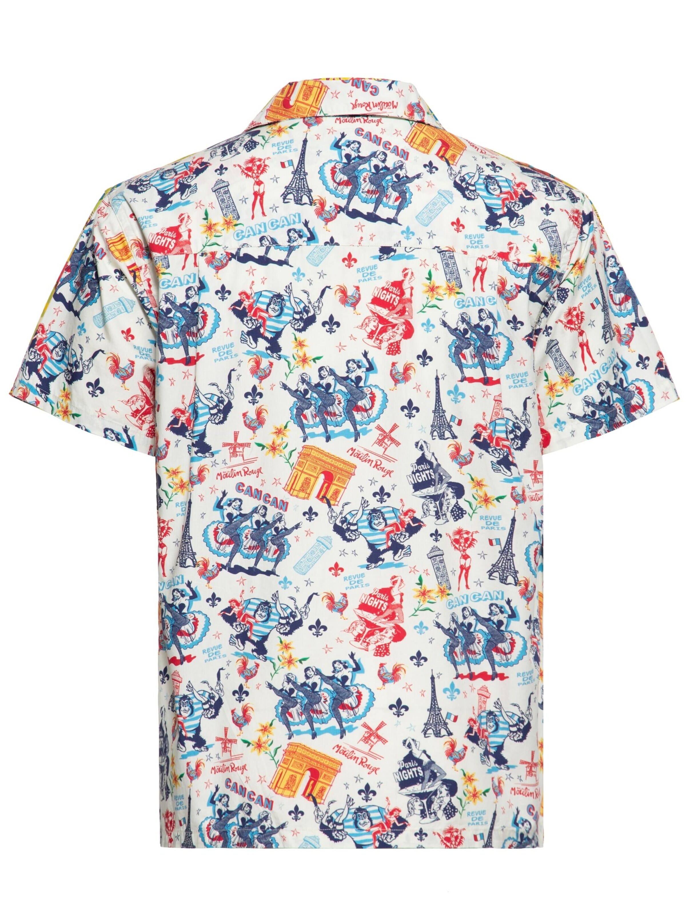 King Kerosin Regular fit Button Up Shirt 'Paris' in White