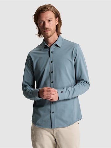 CAST IRON - Camisa 'Shirt in twill jersey with Kent collar' en azul: frente