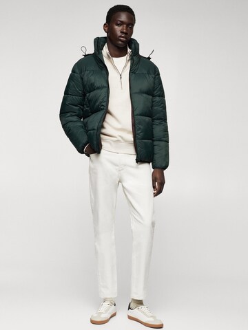 MANGO MAN Zimní bunda 'Doli' – zelená