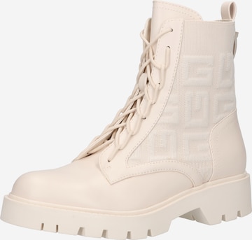 GUESS Lace-Up Ankle Boots 'RAZIELI' in Beige: front