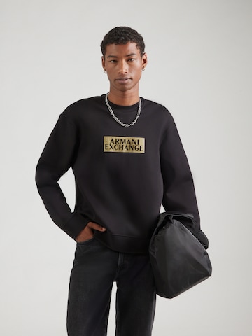 ARMANI EXCHANGESweater majica - crna boja: prednji dio