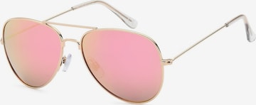 styleBREAKER Sonnenbrille 'Kinder Pilotenbrille 4 bis 10 Jahre' in Pink: Vorderseite