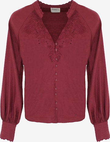 Honnête Atelier Blouse 'Cloe' in Red: front