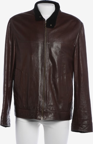 DOLCE & GABBANA Lederjacke / Ledermantel XL in Braun: Vorderseite