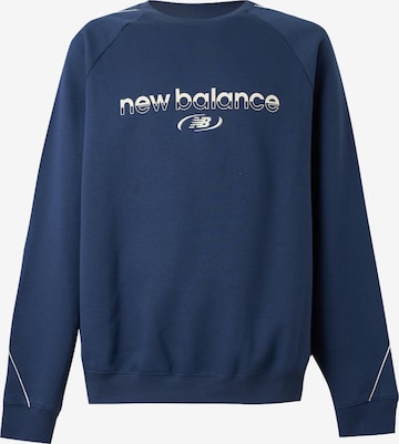 new balance Bluzka sportowa w kolorze niebieski: przód