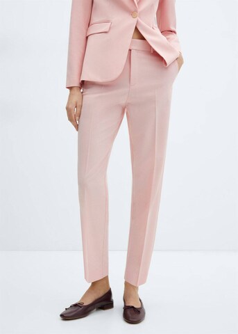 MANGO Slimfit Pantalon 'Boreal' in Roze