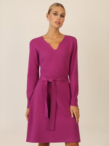 APART Knitted dress in Purple: front
