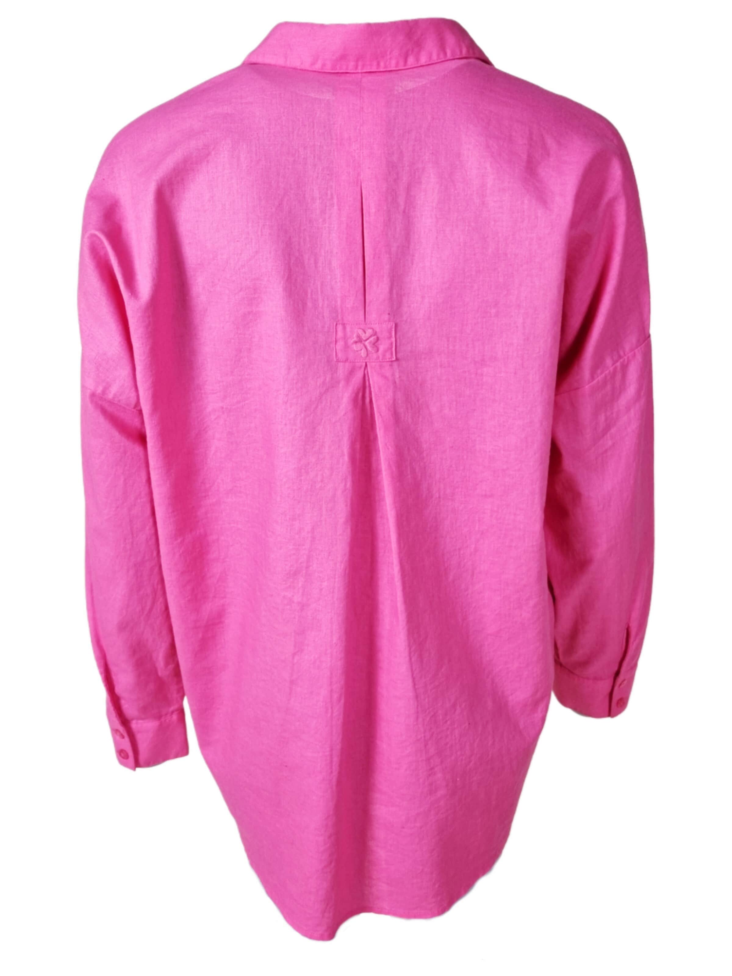 LIKS. Munich - Blusa 'Bluse aus Leinen - Baumwolle - GloriaC' en rosa