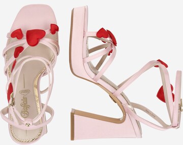 BUFFALO Páskové sandály 'LIZA' – pink