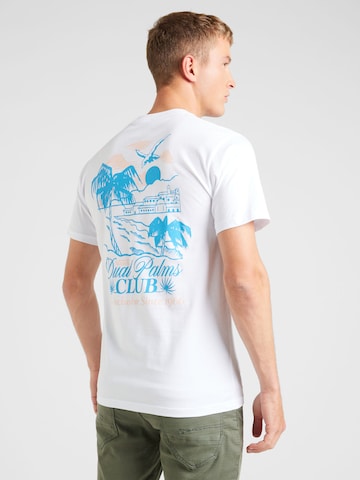VANS - Camisa 'DUAL PALMS CLUB' em branco: frente