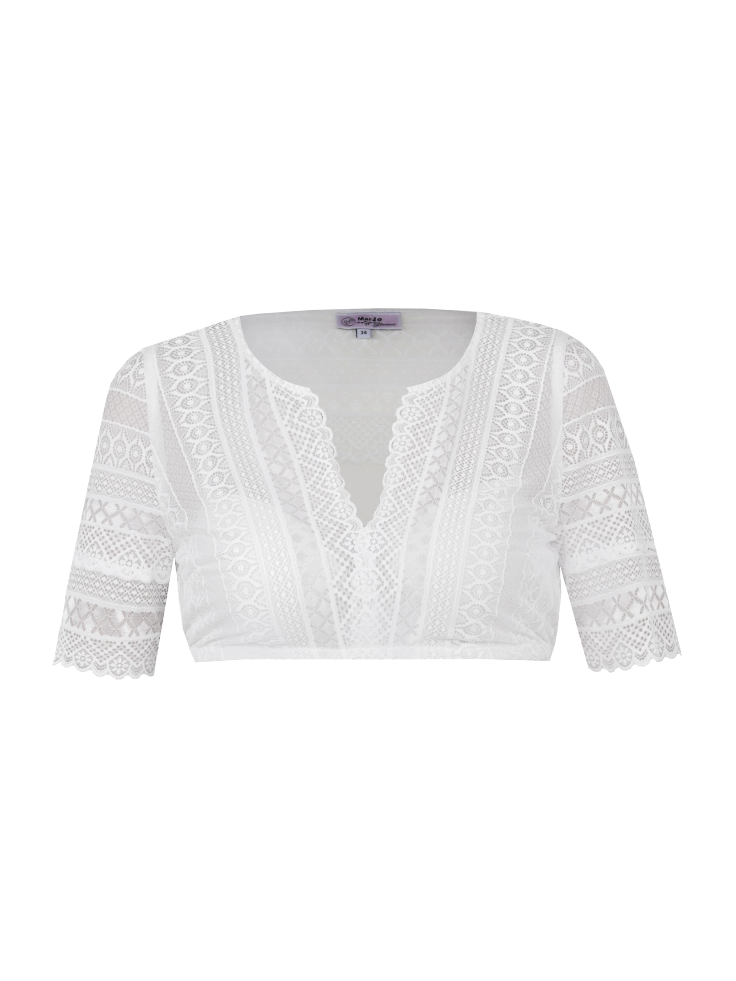 balts MARJO Tradicionālā blūze 'Geslau': no priekšpuses