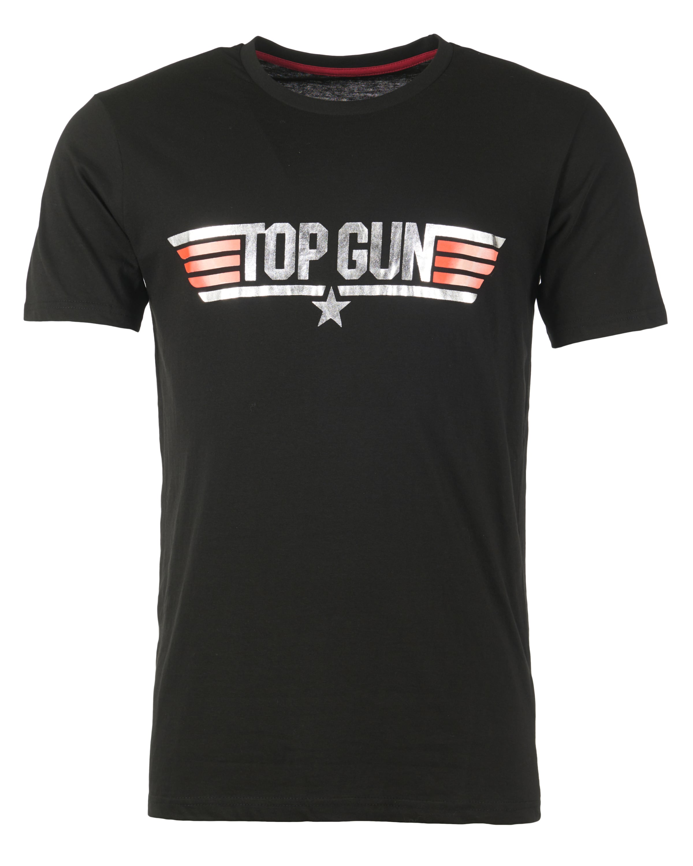 TOP GUN T-Shirt in Schwarz: Vorderseite