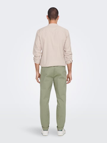 Only & Sons Regular Chino Pants 'Kent' in Green