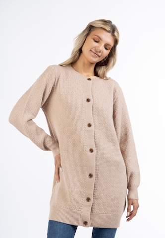 usha FESTIVAL Knit Cardigan in Beige: front