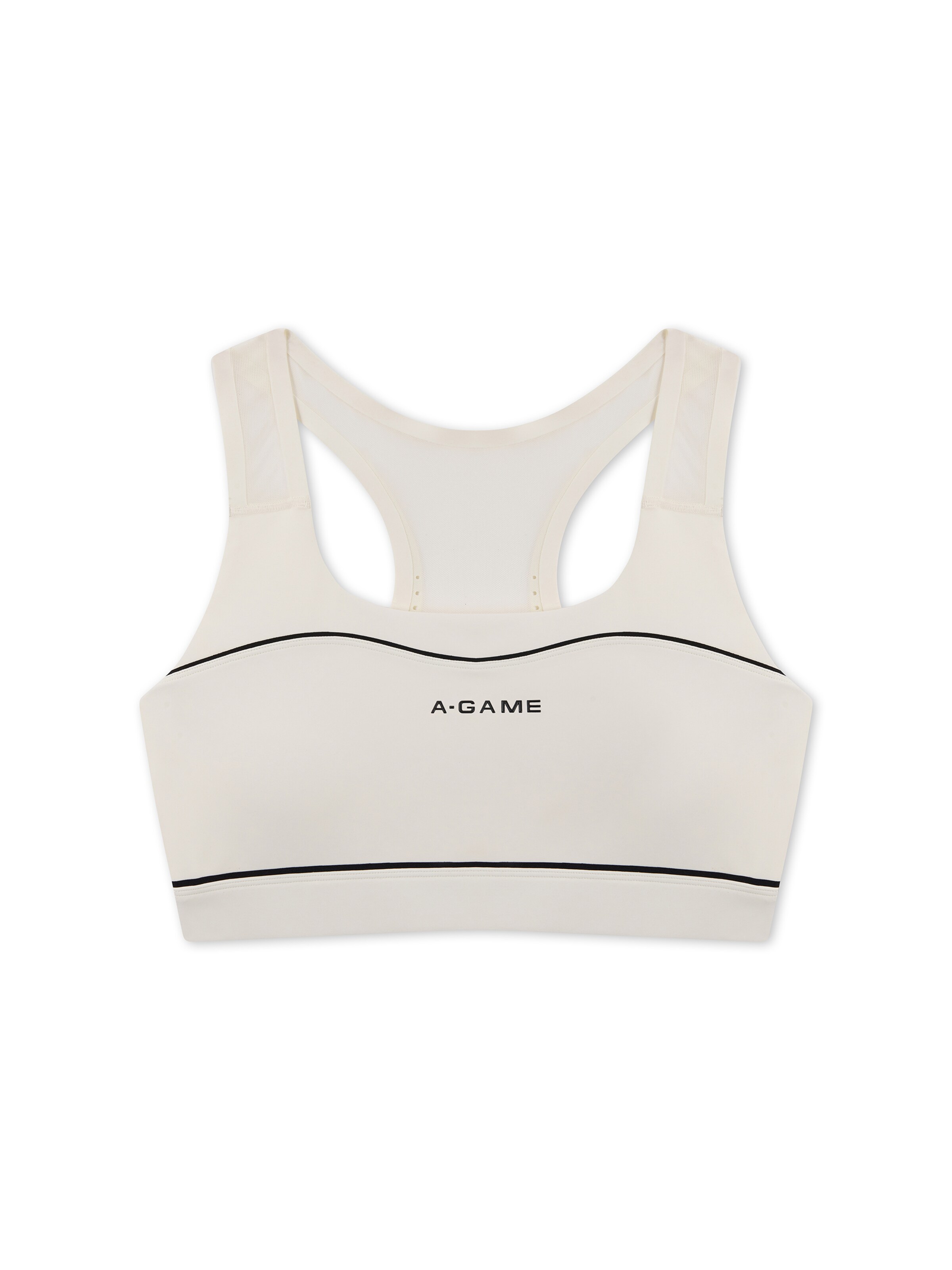 Bustino Reggiseno sportivo di A-Game in beige: frontale