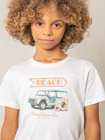 T-Shirt 'Beachway' Deeluxe en blanc