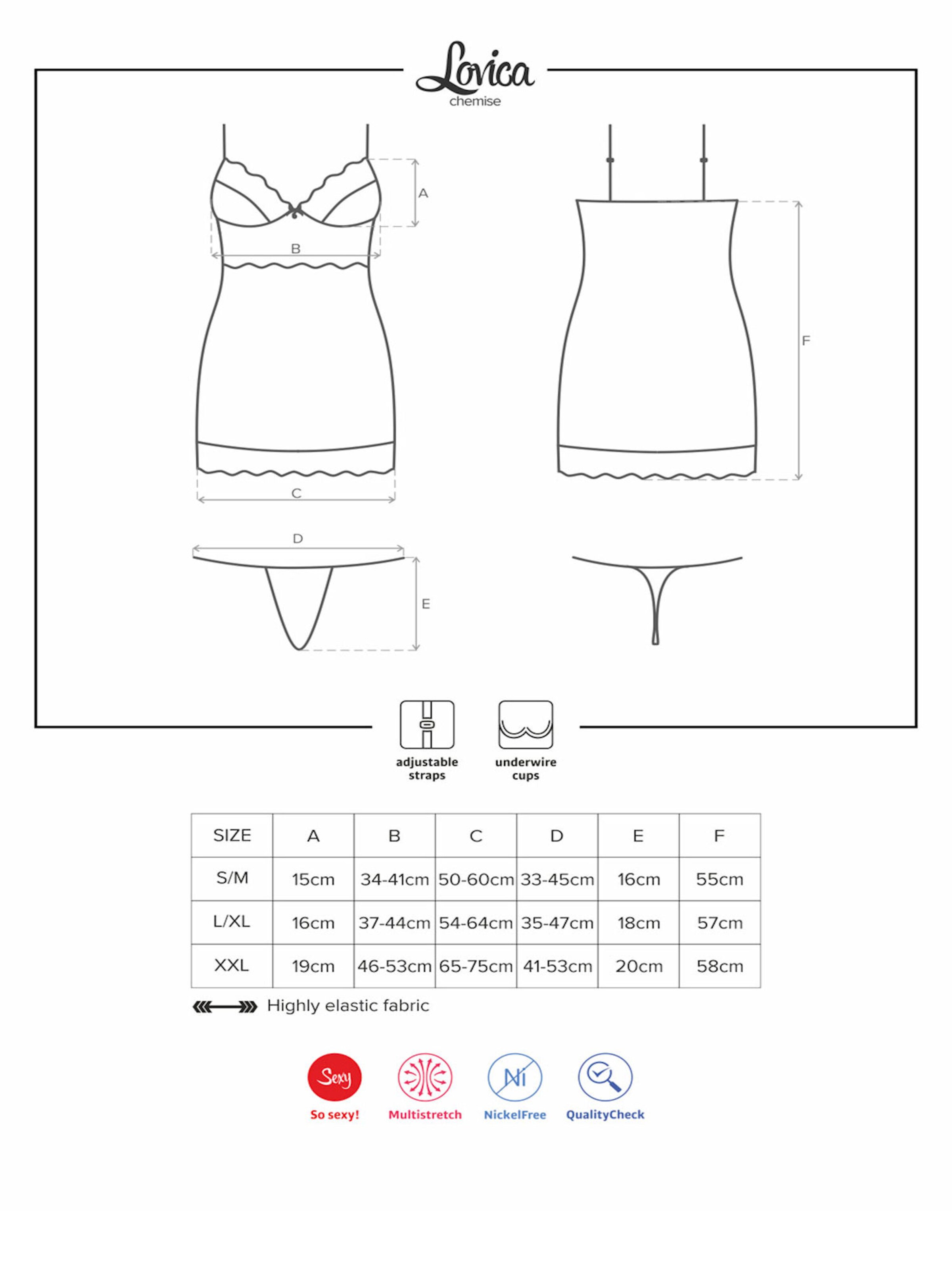 Obsessive Negligee 'Lovica' in Red