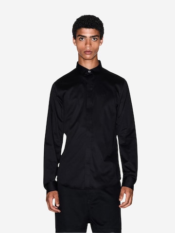 Slim fit Camicia business '8NZCBD ZN10Z' di ARMANI EXCHANGE in nero