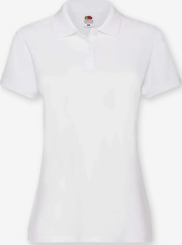 Maglietta 'Womens premium short sleeve polo' di FRUIT OF THE LOOM in bianco: frontale