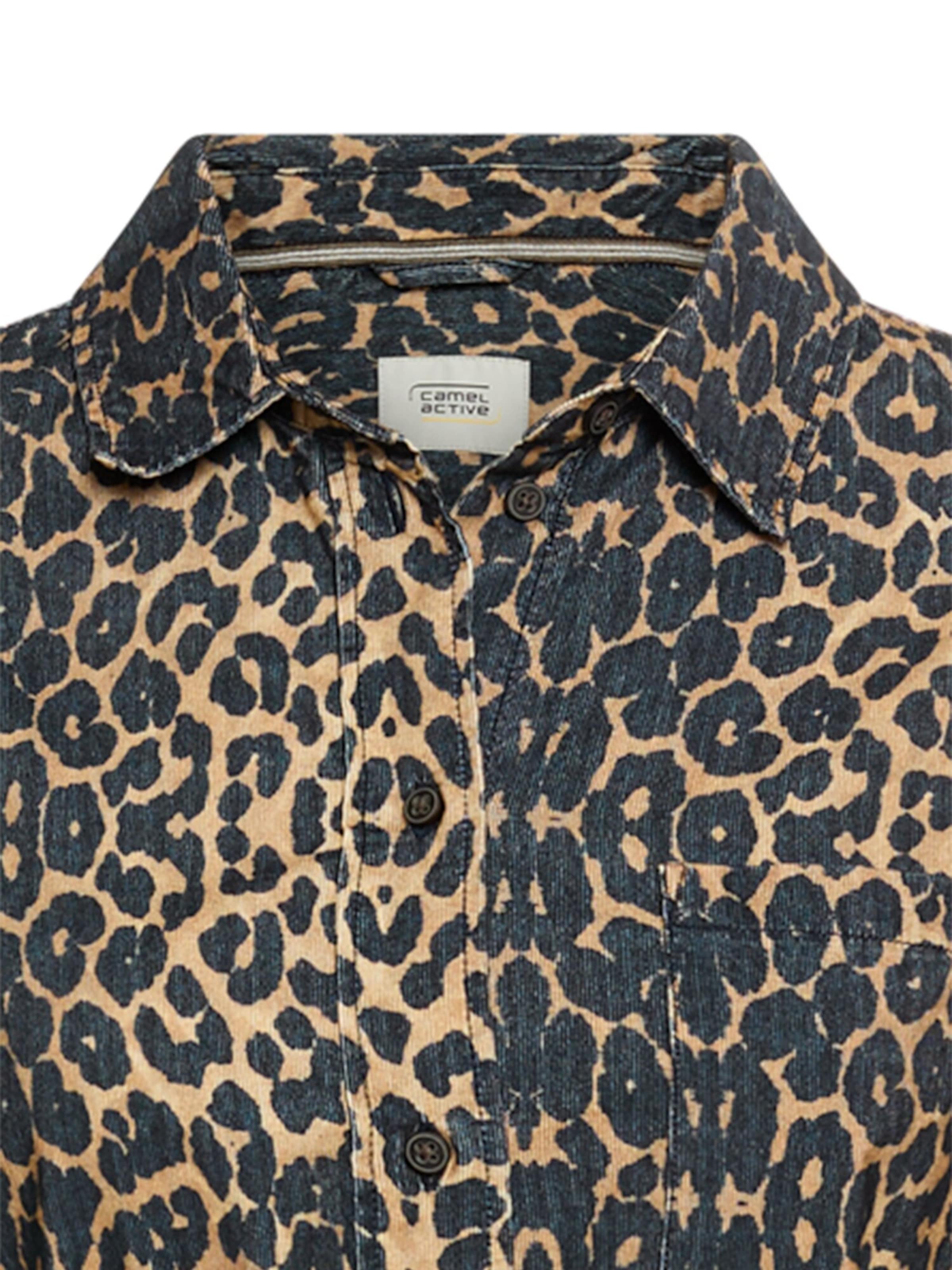 CAMEL ACTIVE Baumwollkleid mit Bindegürtel in Braun