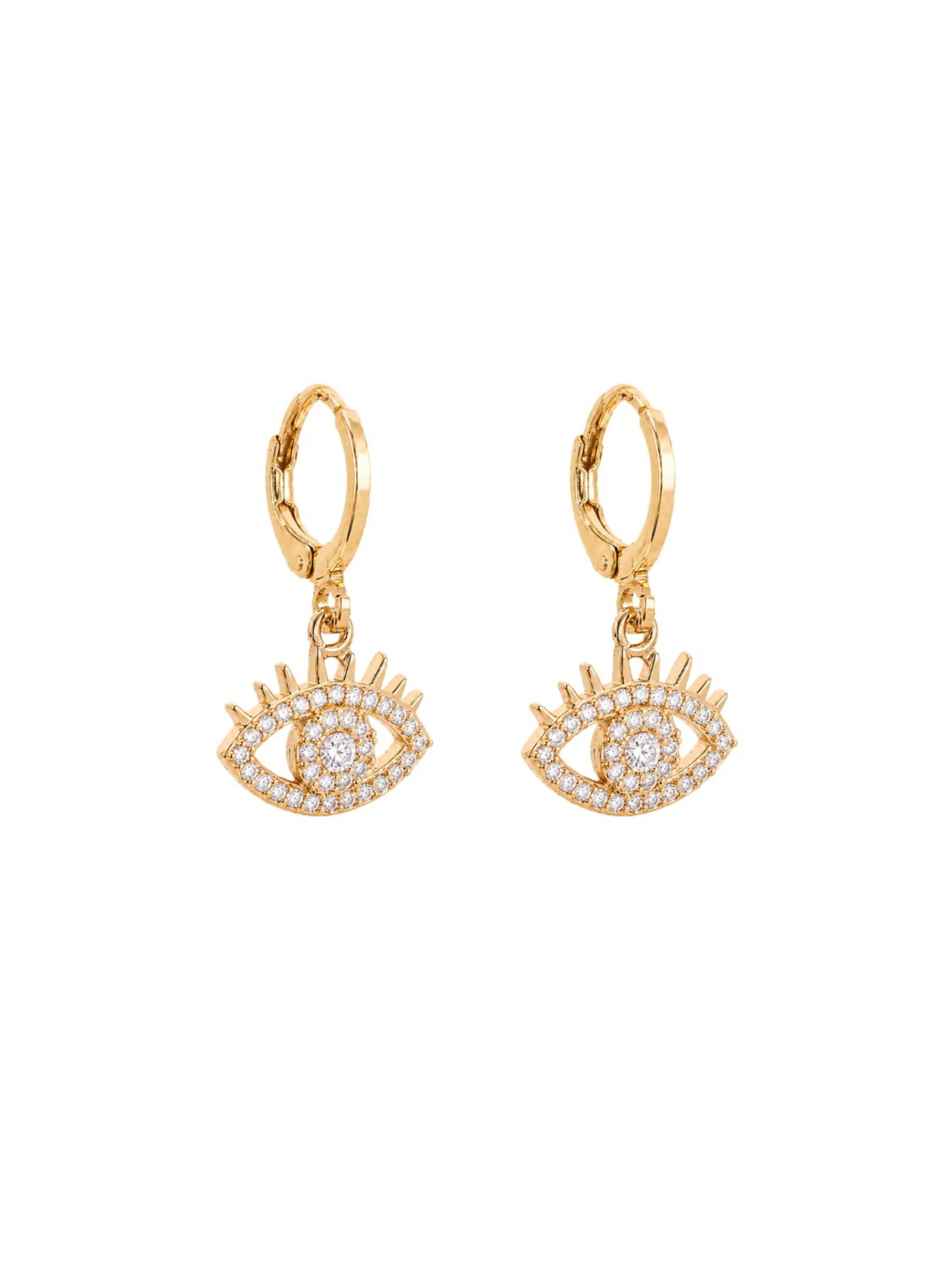 Fräulein Wunder Ohrringe 'Auge'‌‌‌‌‌‌‌‌ in Gold: Vorderseite