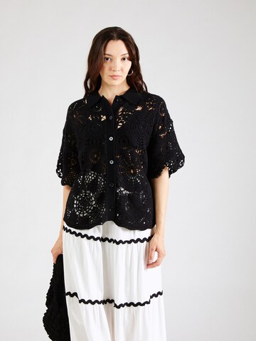 TOPSHOP Вязаная кофта в Черный: спереди