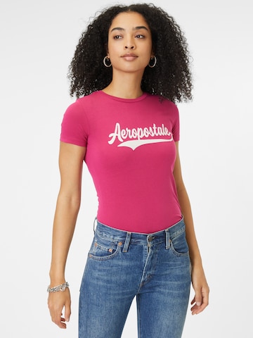 T-shirt 'JUNE' AÉROPOSTALE en rose : devant