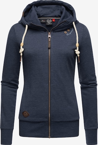 Ragwear Zip-Up Hoodie 'Paya' in Blue: front