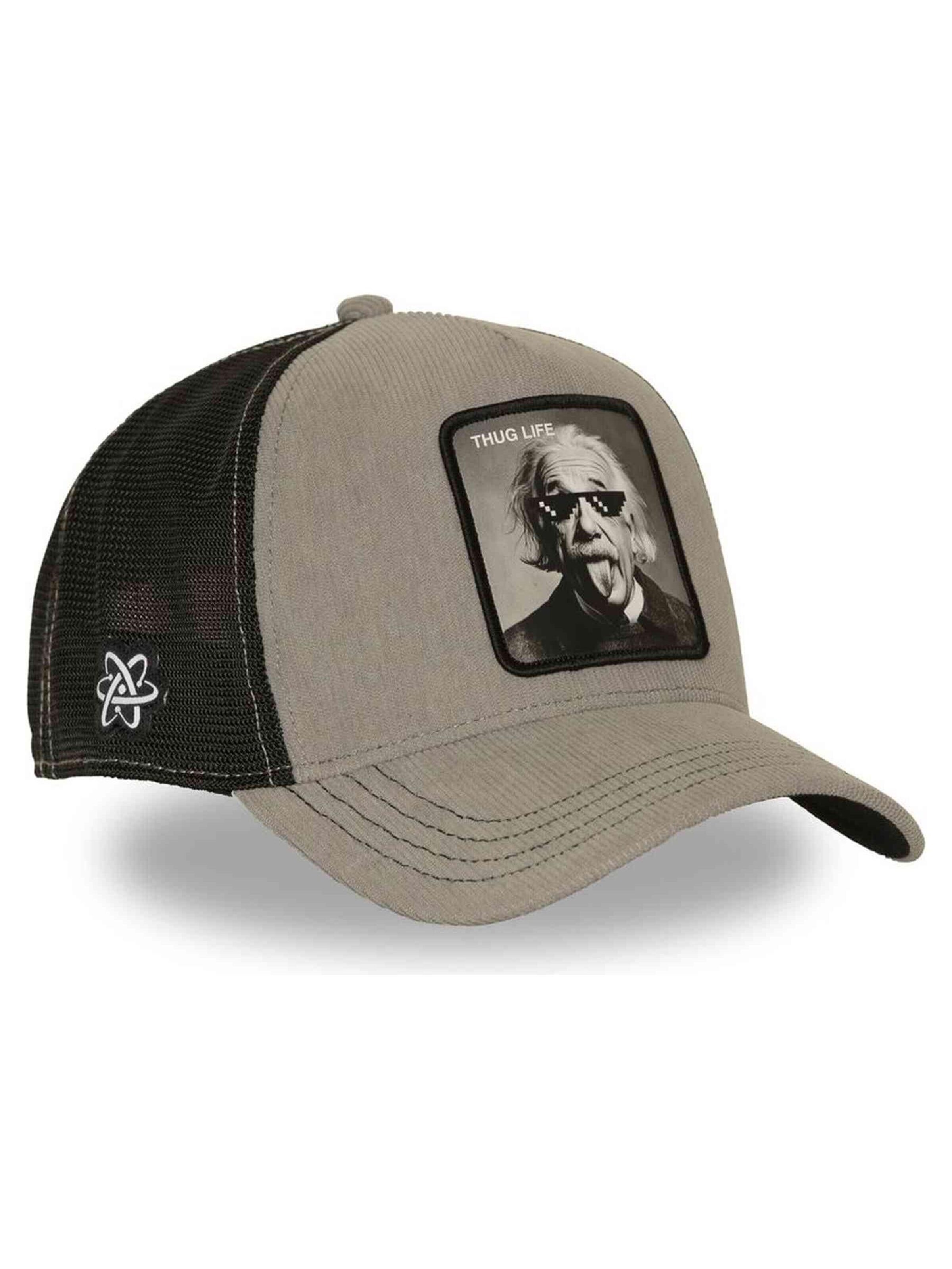 Cappello da baseball 'Gorra capslab gris einstein thug life trucker cap' di Capslab in grigio