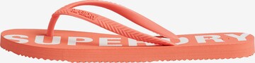 Superdry T-Bar Sandals in Orange: front