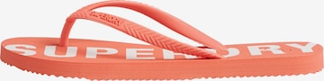 Tongs Superdry en orange : devant