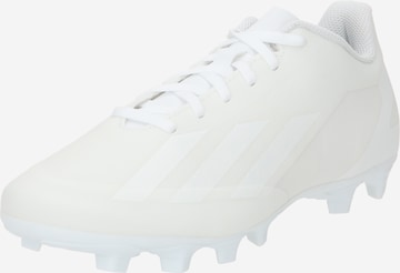 balts ADIDAS PERFORMANCE Futbola apavi 'X Crazyfast.4 Flexible Ground': no priekšpuses