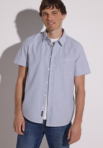 Street One MEN Regular Fit Hemd in Blau: Vorderseite