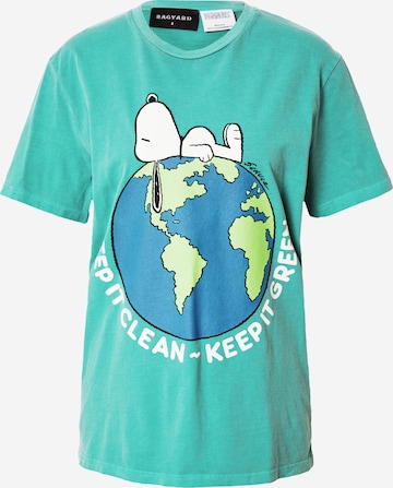 Tricou 'KEEP IT GREEN'' de la Vintage Supply pe verde: față