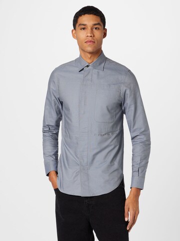 G-Star RAW - Regular Fit Camisa 'Secret' em cinzento: frente